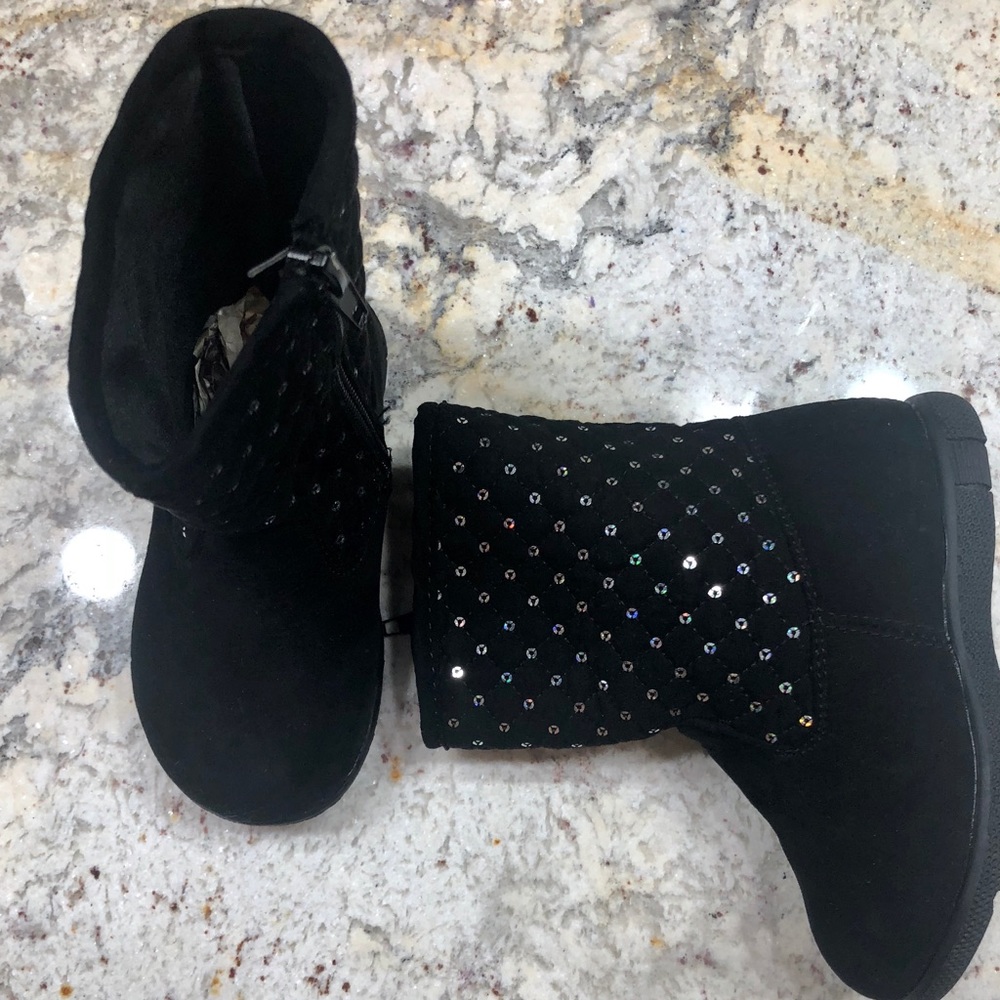 Unbranded Toddler Girls Faux Suede & Rhinestone